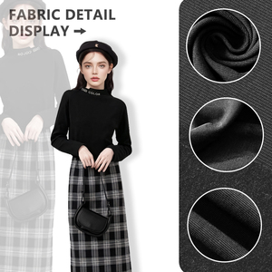 Tela de punto elástica de viscosa y spandex 40S, tejido acanalado cepillado 1x1, 175 cm de ancho, 280 g/m², para camisetas básicas, chalecos y camisetas. - Product Image 2