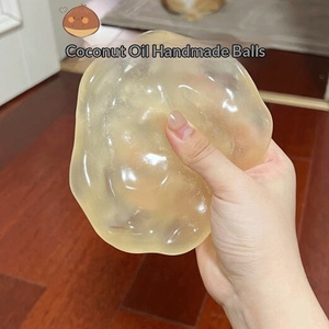 Jelly Ball Rainbow Coconut Oil Squishy Fidget Ball Stress Relief Fun Sensory Fidget Toy Birthday Party Gift Anxiety Relief - Product Image 1