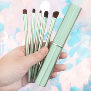 Mini <b>Eye</b> Make up Brush Set 5pcs Private Logo Travel Makeup Brush Foundation Cosmetics Powder Face Brush Makeup - Product Image 3