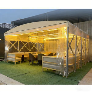 Tente pliante rétractable coulissante, auvent mobile en PVC, auvent pliable et abri de rangement extérieur robuste et imperméable. - Product Image 3