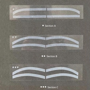 <strong>Eyebrow</strong> microblading ruler disposable <strong>sticker</strong> microblading hand tools wholesale silicone different shape - Product Image 1