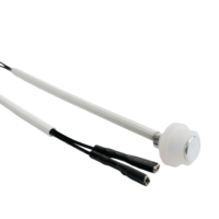 Sonde de température à thermistance NTC 100K SHAN WEI SW-10605, précision 1°C, en alliage d'aluminium, gaine en fibre de verre et PVC, 2 conducteurs, personnalisable