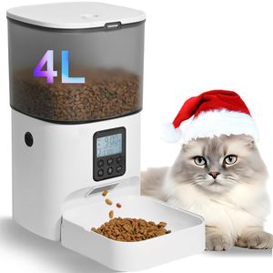 Smart Programmable Charge Portable 4L Waterproof Pet <b>Feeder</b> Automatic Dog/<b>Cat</b> Bowl Scale <b>Timed</b> Plastic Food Dispenser - Product Image 1