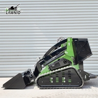 Mini-chargeuse LAWNIO avec système hydraulique à trois pompes et trois vannes, facile d'entretien pour les travaux agricoles, livraison gratuite