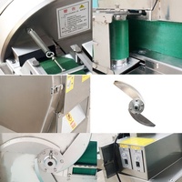 Restaurant Elektrische Groentesnijder Commerciële Automatische Elektrische Groene Ui Fruit En Groente Hakselsnijmachine Snijmachine
