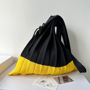 Foldable Cotton Shoulder Tote Handbag Open Closure Mixed Color Women <b>Large</b> Capacity Travel <b>Beach</b> Vintage Fashion Shopping <b>Bag</b> - Product Image 5