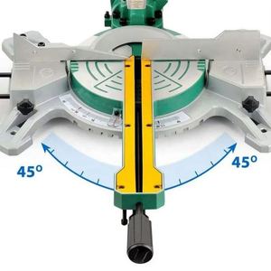 Sierra ingletadora deslizante industrial con motor de inducción para madera, sierra ingletadora compuesta para carpintería, sierra ingletadora de sobremesa para corte de aluminio - Product Image 4