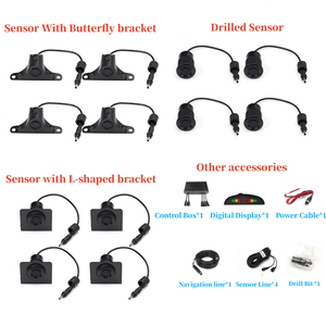 Cảm biến đỗ xe phía trước và phía sau cho xe tải siêu âm Radar cảm biến đỗ xe hệ thống giám sát hộ tống Máy dò Radar đậu xe 4 cảm biến - Product Image 4