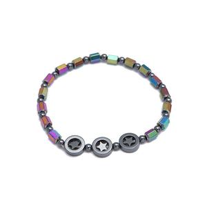 <span class=keywords><strong>Bracelet</strong></span> aimanté tendance européen et américain, unisexe, fait à la main, plaqué zinc noir, simple, personnalité éblouissante, perle ovale, mode - Product Image 5