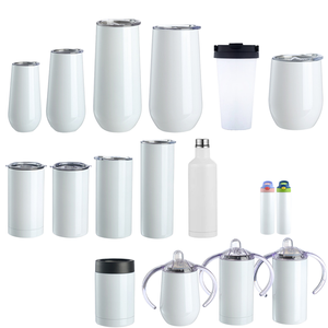Gobelet de sublimation de bureau de 12 oz, mugs de voyage avec paille, écologiques, en acier inoxydable, isolés sous vide, vierges, cadeaux, style américain - Product Image 1