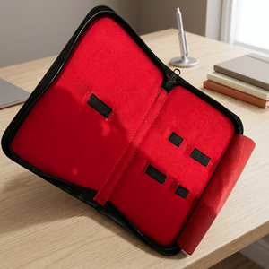 Pochette zippée en cuir PU personnalisée ASAP, couleur unie, durable, faite à la main, pour les soins capillaires, pour salon, usage domestique, beauté, soins personnels - Product Image 2
