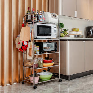 Étagère de cuisine en acier inoxydable bon marché pour le coin de la maison, organisateur pour <span class=keywords><strong>micro</strong></span>-ondes - Product Image 5