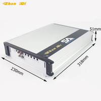 Amplificateur de puissance de voiture numérique monobloc 12V classe D bloc mono 1 canal avec égaliseurs pour voitures du marché américain