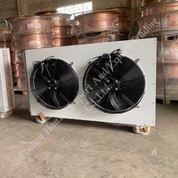 Unité de condensation à tube cuivre/aluminium anticorrosion avec ventilateurs compresseurs pour le refroidissement commercial des entrepôts frigorifiques alimentaires