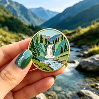 Nouvel Arrivage : Épingles de revers en métal émaillé personnalisées, thèmes Paysage, Montagne, Eau, Cascade, Aventure, Plein air, Nature. Vente en gros.
