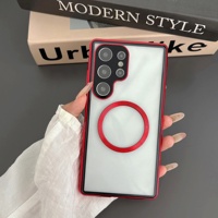 Étui en aluminium double face Magnetic King pour S26 Ultra, protection d'objectif haute définition, anti-espionnage, couverture intégrale S25 Plus