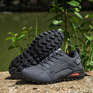 Chaussures de randonnée pour hommes, dessus en mesh, semelle en caoutchouc, respirantes, chaussures de trekking d'automne pour l'extérieur, bout rond, semelle intermédiaire en EVA - Product Image 1