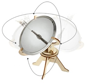 Modèle pédagogique d'allumeur solaire en bois (modèle de réchaud solaire) – Équipement de démonstration du principe de focalisation par miroir concave pour l'école primaire - Product Image 1