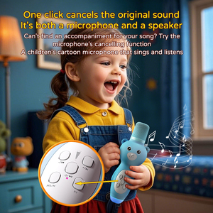 Microphone Karaoké Enfant Animaux Mignons 5.4 – Élimination du son original en un clic, Changeur de <span class=keywords><strong>Voix</strong></span> Magique, prend en charge la carte TF - Product Image 3