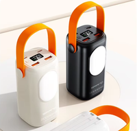 Batterie externe portable étanche de grande capacité 20000mAh 22.5W avec câble intégré, écran numérique et poignée, lampe de camping