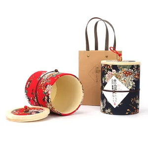 Yıldız ambalaj küçük karton kağıt ambalaj yuvarlak silindir tüp hediye kutusu bambu kapaklı özel baskılı Logo ve tasarım