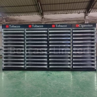 Raccords pour magasin de fumée Étagères à cigarettes Présentoir à tabac avec armoire de rangement Éclairage LED Porte-cigarettes pour magasin de tabac
