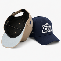 Casquette de baseball personnalisée à 6 panneaux en toile, vente en gros, avec logo brodé 3D, patch latéral, structurée, OEM, ajustable, en coton, avec lettres courantes