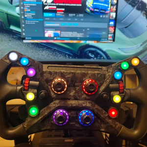 Volant de course Simagic GT Neo 300 mm en carbone composite avec palettes à effet Hall et LED RGB - Product Image 4