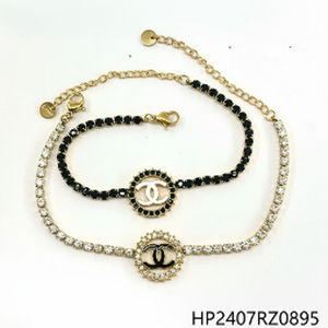 All'ingrosso accessori da donna in acciaio inossidabile placcato oro alla moda anello bracciale collana orecchino Set di gioielli da sposa - Product Image 1