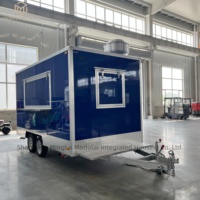 Camion de restauration mobile commercial de 13 pieds, résistant à la rouille, avec structure en aluminium, équipement de cuisine personnalisé, remorque pour glaces et en-cas