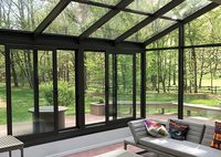 Maison de jardin moderne européenne en aluminium verre conception maison d'hiver fabricant de serres