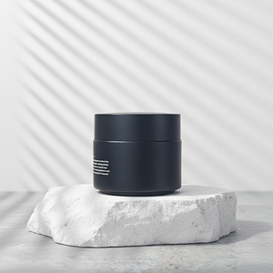 Envase Cosmético de Vidrio Negro Mate de 5g 10g 15g 20g 30g 50g 100g para Crema Cosmética con Tapa Negra de Rosca - Product Image 1