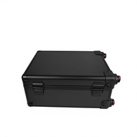 Boîte de rangement pour cartes gradées en aluminium, 4 rangées, doublure EVA, compatible PSA/BGS/FGS/SGC, étanche et antichoc avec protection 360° °   Chariot à roulettes