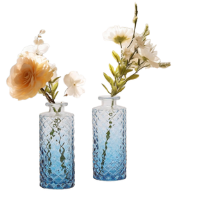 현대 간단한 북유럽 디자인 새싹 꽃병 세트 빈티지 컬러 유리 수경 탁상 꽃병 친환경 내구성 결혼식 도매 - Product Image 2