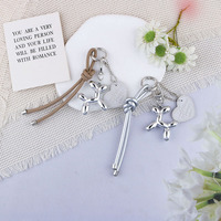 Harsen Bubble Dog Creatieve hanger sleutelhanger tas hanger alles matchend mobiel telefoonkoord leer geweven