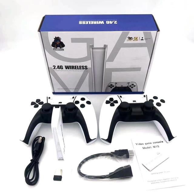 NEW Upgrade M15 Home Mini TV Handheld Game Console HD 2K 4K 20000+GAMES 2.4G Wireless Two-player Mode Game Simulator