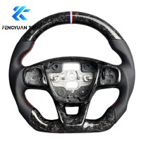 Volant sport en cuir forgé avec affichage LED chauffant personnalisé pour Ford Fusion Fiesta Explorer Focus Mk3/Mk2/Mk7/S550