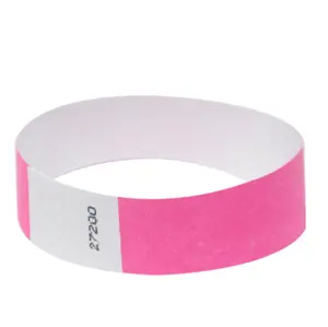 2022 חד פעמי OEM 19mm tyvek ריק wristbands גיליונות 3 4 נייר יד להקות 3/4 אחד זמן להשתמש צמידים