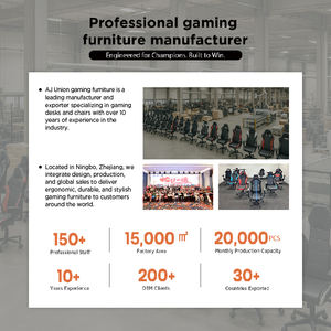 Sedia da Gaming AJUNION in Pelle PVC con Cuscino Grigio, Schienale Alto Ergonomico, Braccioli e Poggiapiedi Collegati - Product Image 3