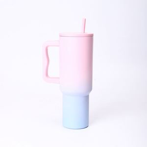 Car H4.0 <b>Handle</b> Travel <b>Tumbler</b> <b>40oz</b> Double Wall Vacuum Mug Lid Straw Anti-Slip OEM Custom Logo - Product Image 5