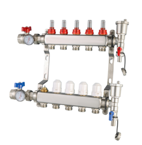 <span class=keywords><strong>Manifold</strong></span> De Aço Inoxidável Com Válvula De Esfera 5 Vias <span class=keywords><strong>Manifold</strong></span> De Água Padrão De Conexão PEX para Aquecimento De Piso - Product Image 2