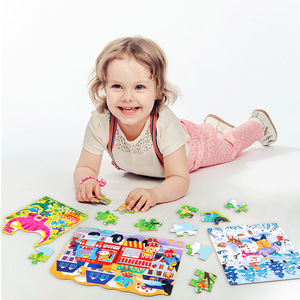 Puzzle en bois pour enfants, jouet éducatif, motifs dinosaures/véhicules, nouveau Style 2019 pour garçons et filles - Product Image 4