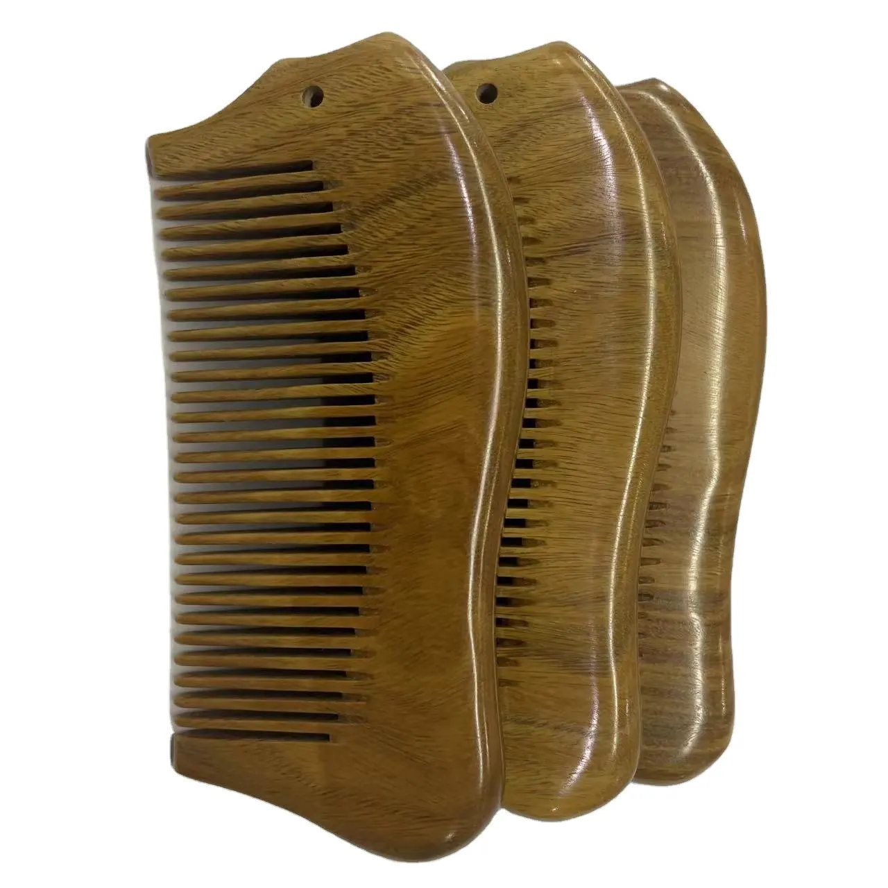 Logo personalizzato prezzo di fabbrica pettine per capelli in legno di sandalo pettine portatile in Verawood per capelli
