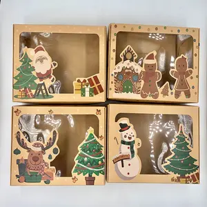 Manufactures Wholesale Christmas Cookie Packaging Paper Boxes Gift Paper Boxes With Window