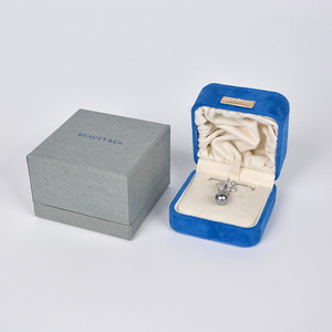 Custom Logo Luxury Modern Velvet Square Rectangle Shape Jewelry <b>Gift</b> <b>Box</b> for Rings <b>Earrings</b> Necklaces Bracelets - Product Image 3