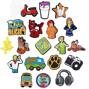 2024 Phim Hoạt Hình Scooby Doo NCAA Đội Logo Cao Đẳng Bò Cao Bồi PVC Giáng Sinh Tùy Chỉnh Giày Charms