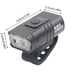 Lampu sepeda dapat diisi ulang USB kustom, peralatan berkendara Set lampu sepeda pencahayaan berkendara malam tahan air Led luar ruangan