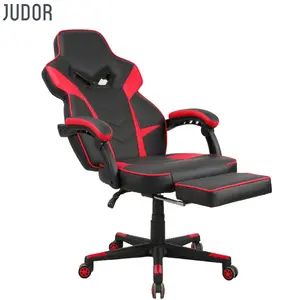 Judor Pc 执行符合人体工程学的游戏椅赛车带脚凳办公家具