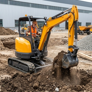 Envío Gratuito en la UE, Mini Excavadora de 3.5 Toneladas con Motor CE EPA, Mini Excavadoras Pequeñas para Granja, Excavadora de Orugas de 1 y 2 Toneladas - Product Image 3
