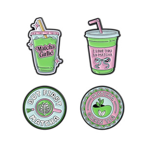 Pin enamel Matcha minuman teh hijau - Product Image 1